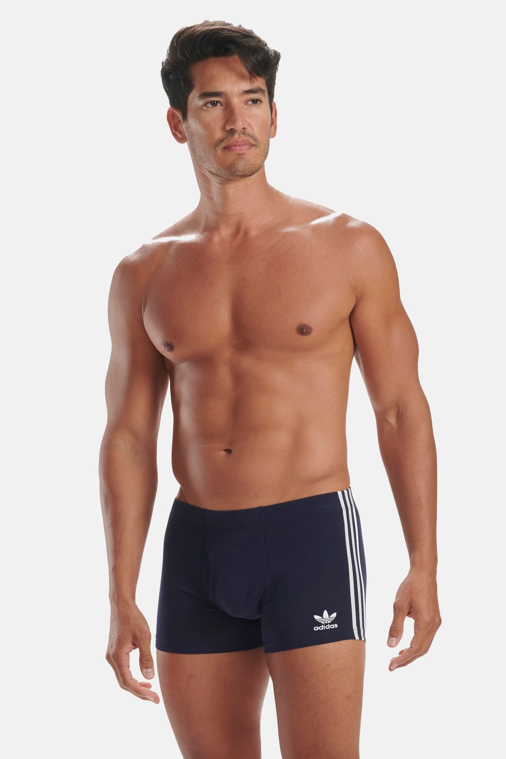 adidas Natural Cotton Flex 3 Stripe Boxers 3 Pack - Image 3 of 11