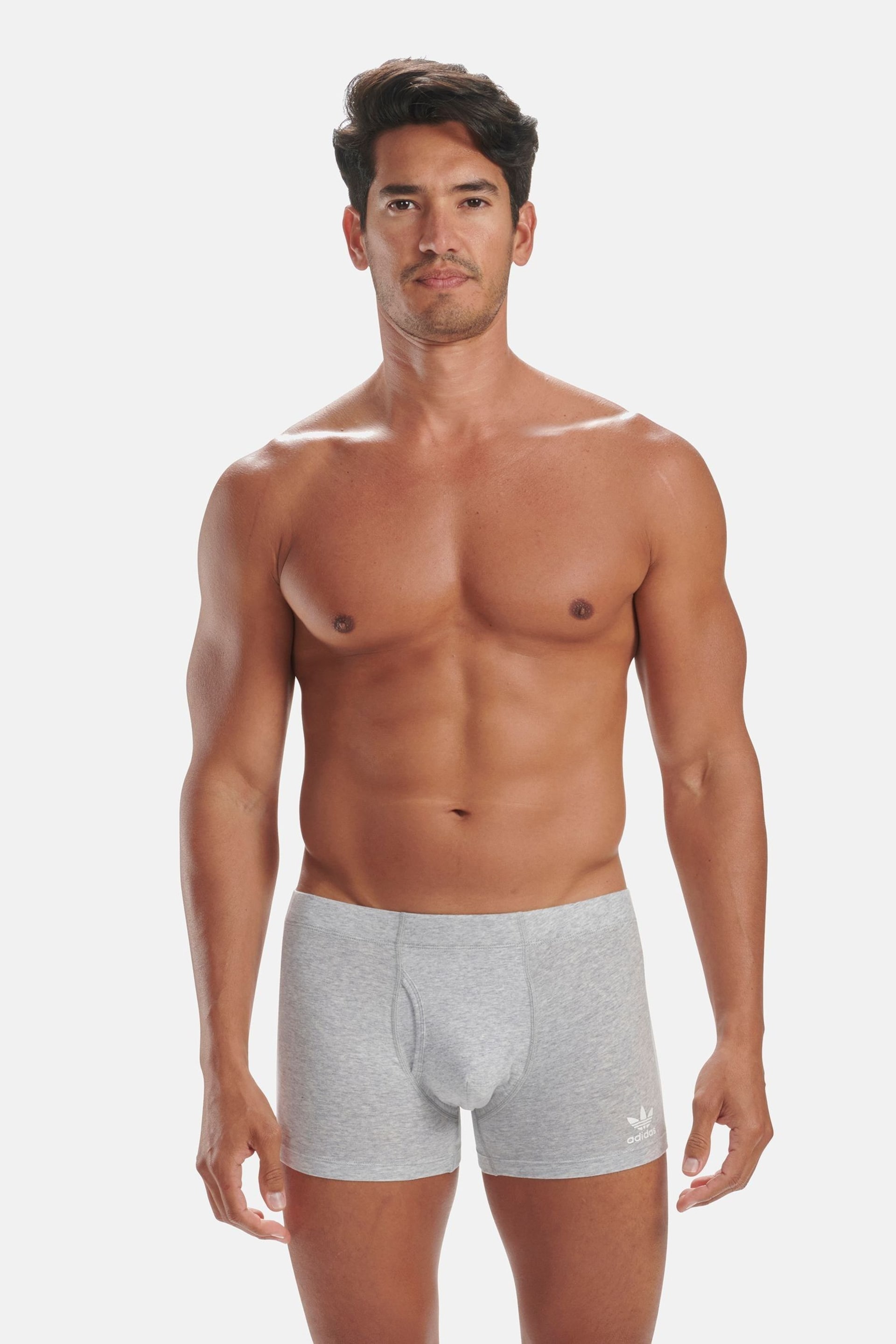 adidas Natural Cotton Flex 3 Stripe Boxers 3 Pack - Image 5 of 11