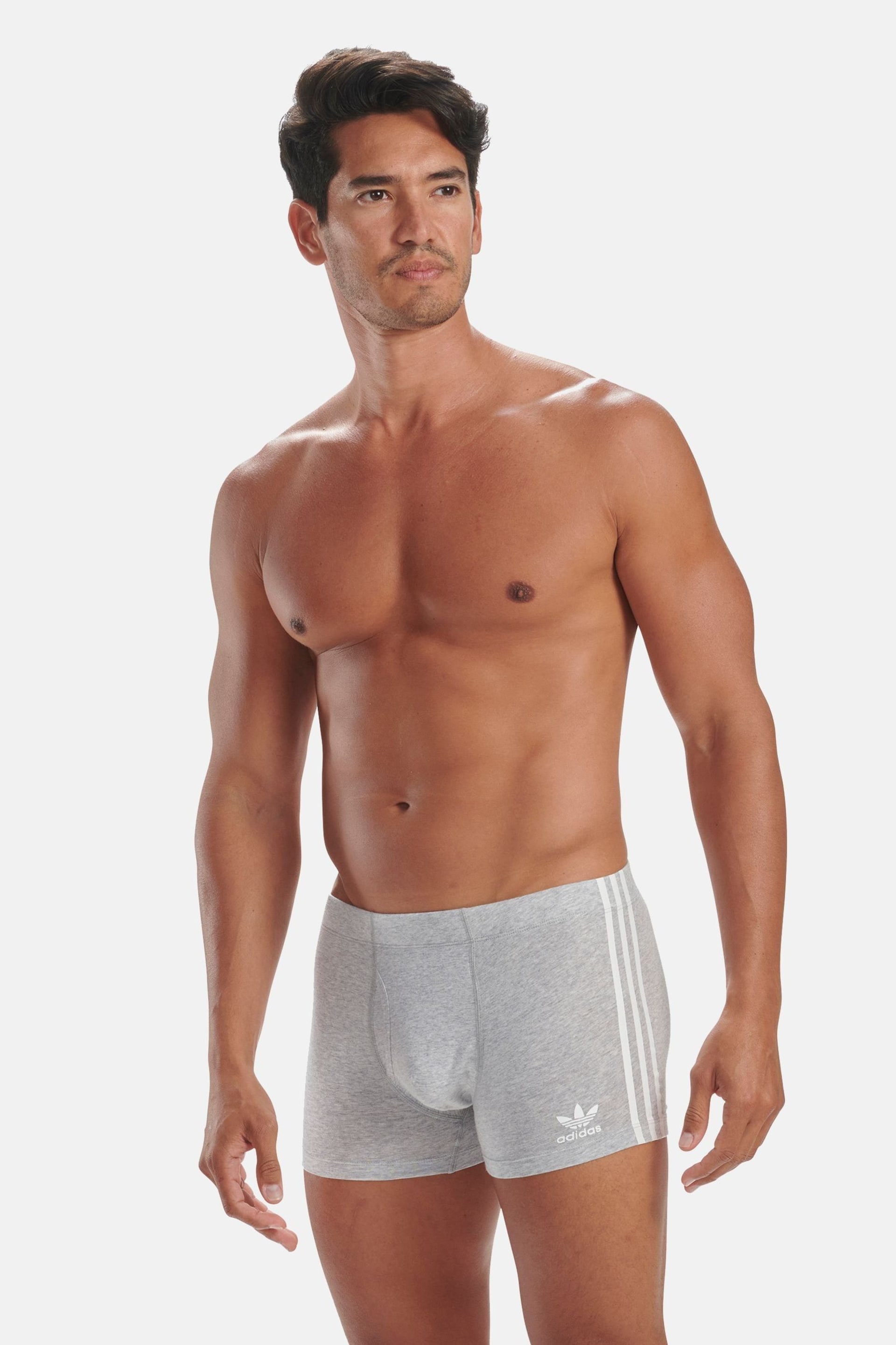 adidas Natural Cotton Flex 3 Stripe Boxers 3 Pack - Image 6 of 11