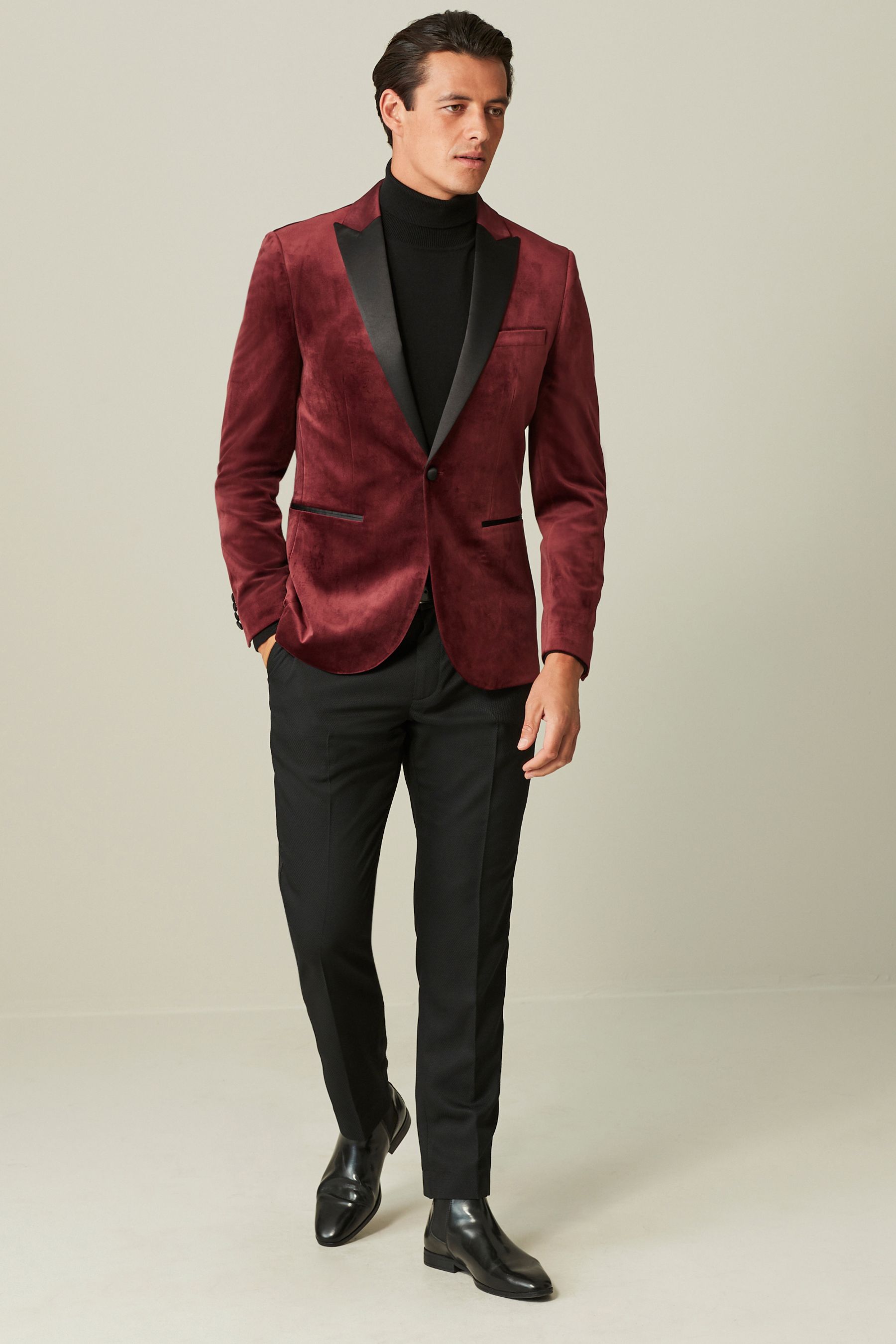 Red blazer velvet sales