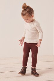 Brown Cosy Fleece Lined Leggings (3mths-7yrs) - Image 2 of 7