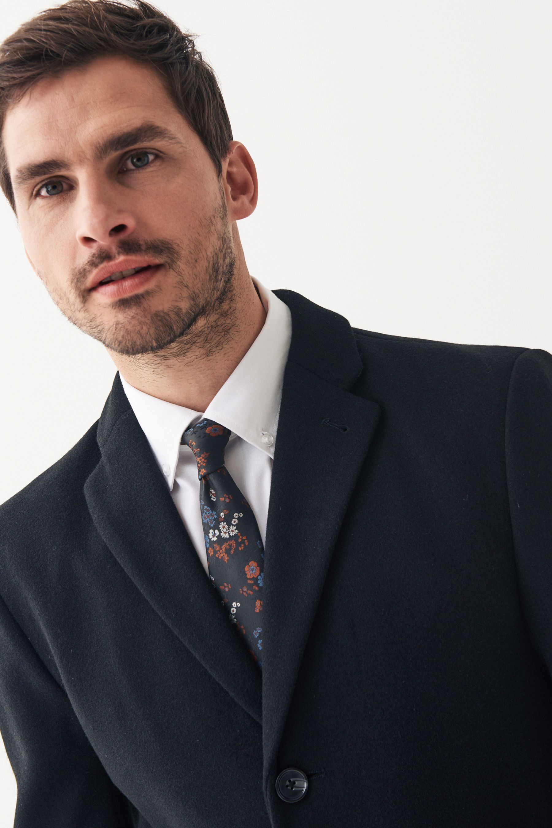 Black Epsom Smart Overcoat