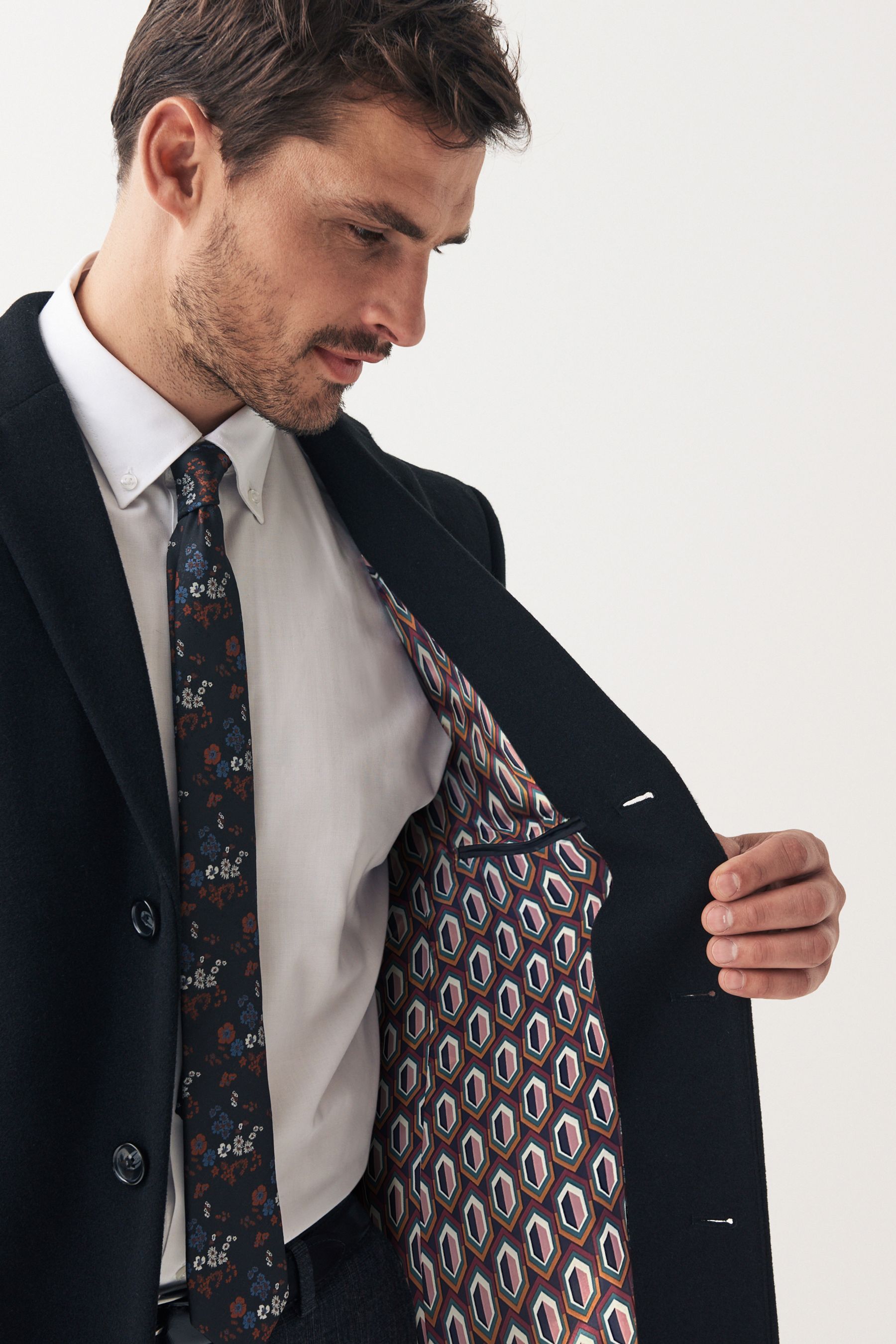 Buy Black Epsom Smart Overcoat from the Next UK online shop