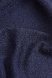 Navy Blue Premium 100% Merino Wool Roll Neck Jumper - Image 7 of 7