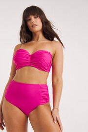 Figleaves Pink Fiji Ruched Detail Bikini Top - Image 2 of 4