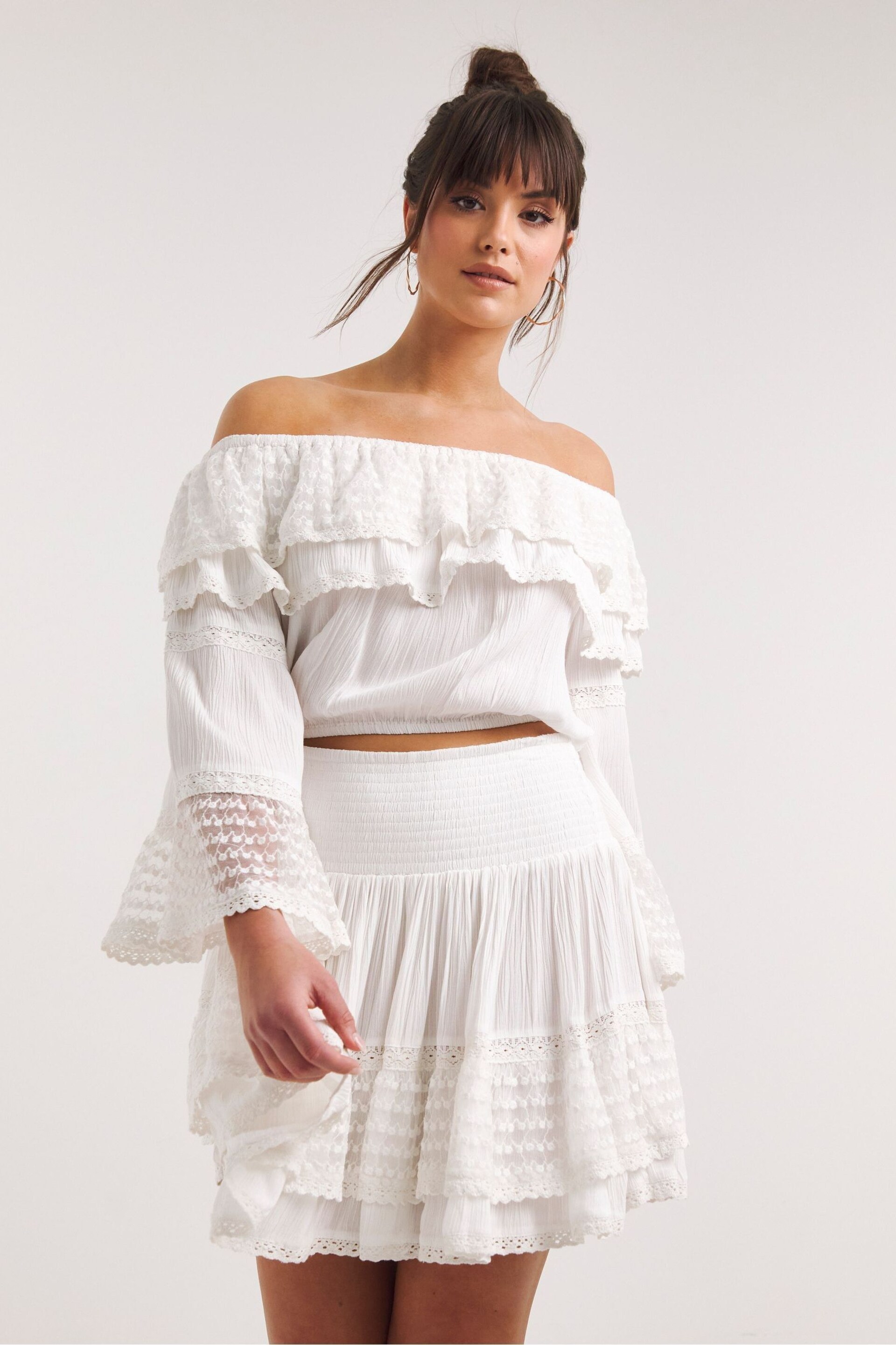 Figleaves Frida Beach Co-Ord White Cover-Up - Image 1 of 4