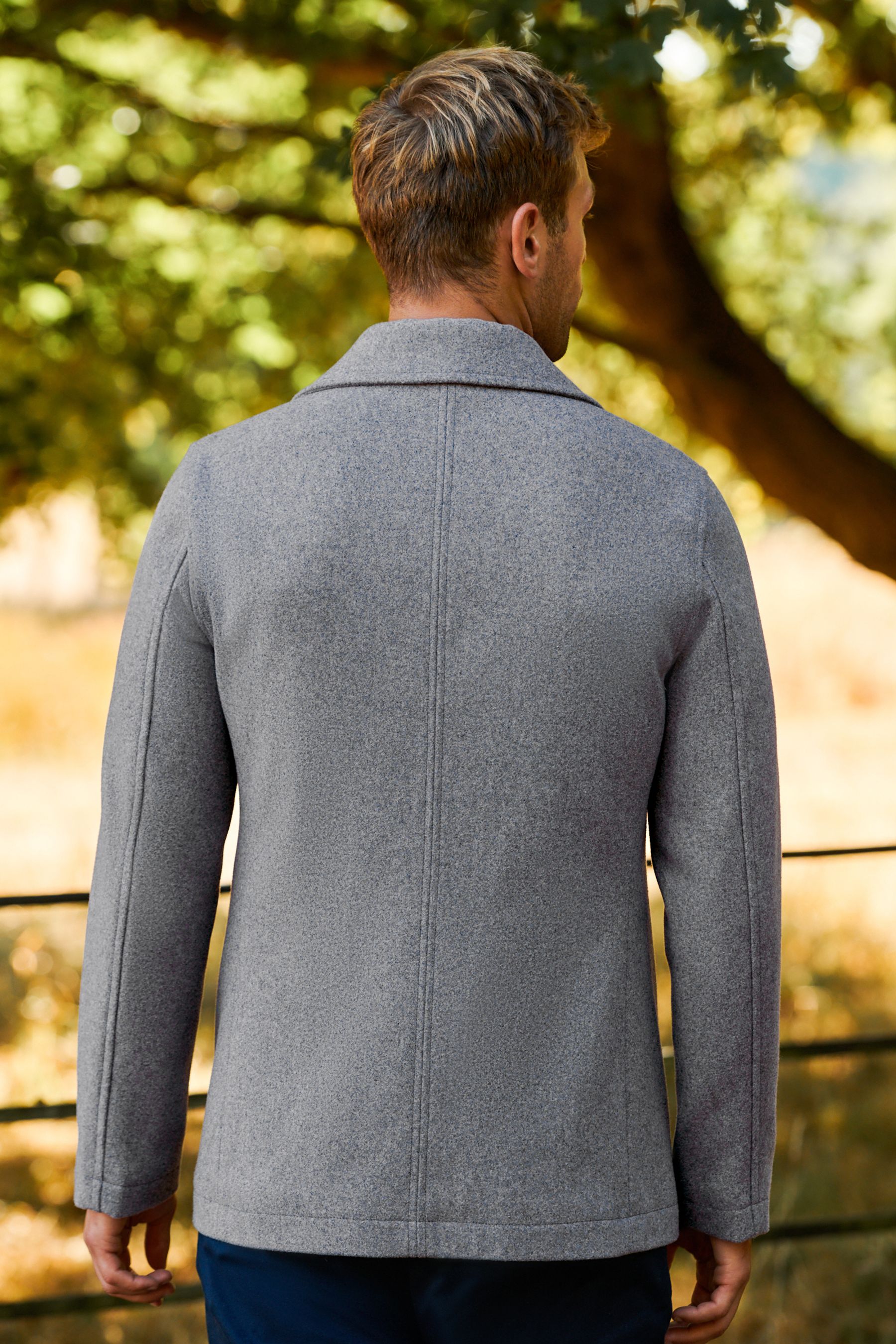 Light grey peacoat clearance