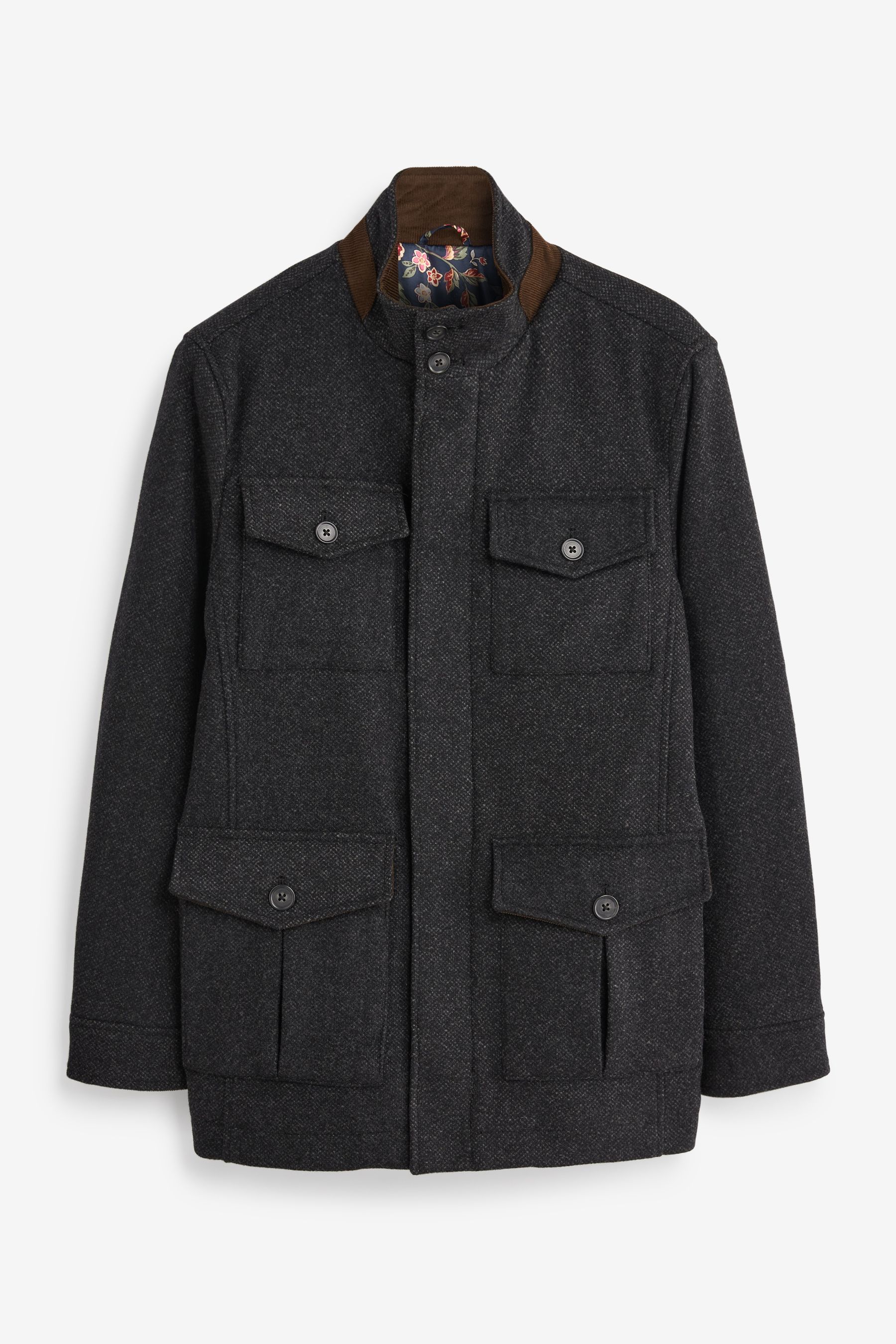 Next mens funnel neck coat shop