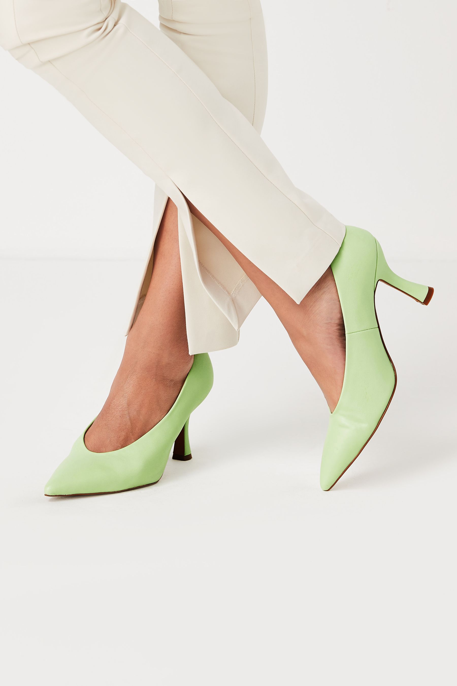 Buy Lime Green Forever Comfort Point Toe Court Shoes from Next Luxembourg