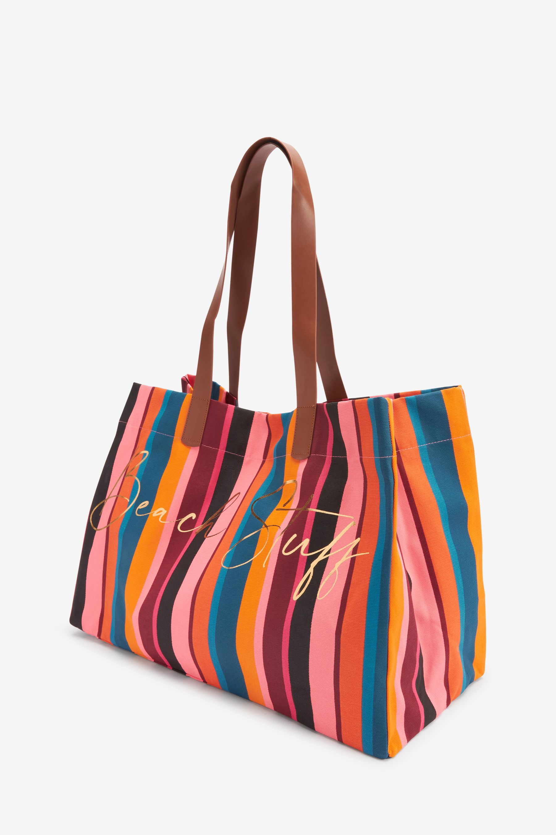 Multi Stripe Beach Bag