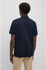 BOSS Dark Blue Pallas Polo Shirt - Image 2 of 5