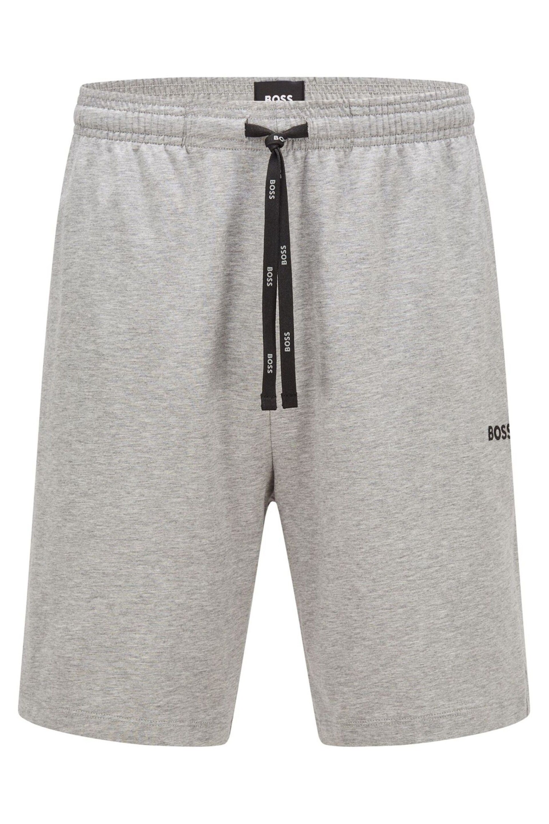 BOSS Grey Stretch Cotton Jersey Shorts - Image 5 of 5