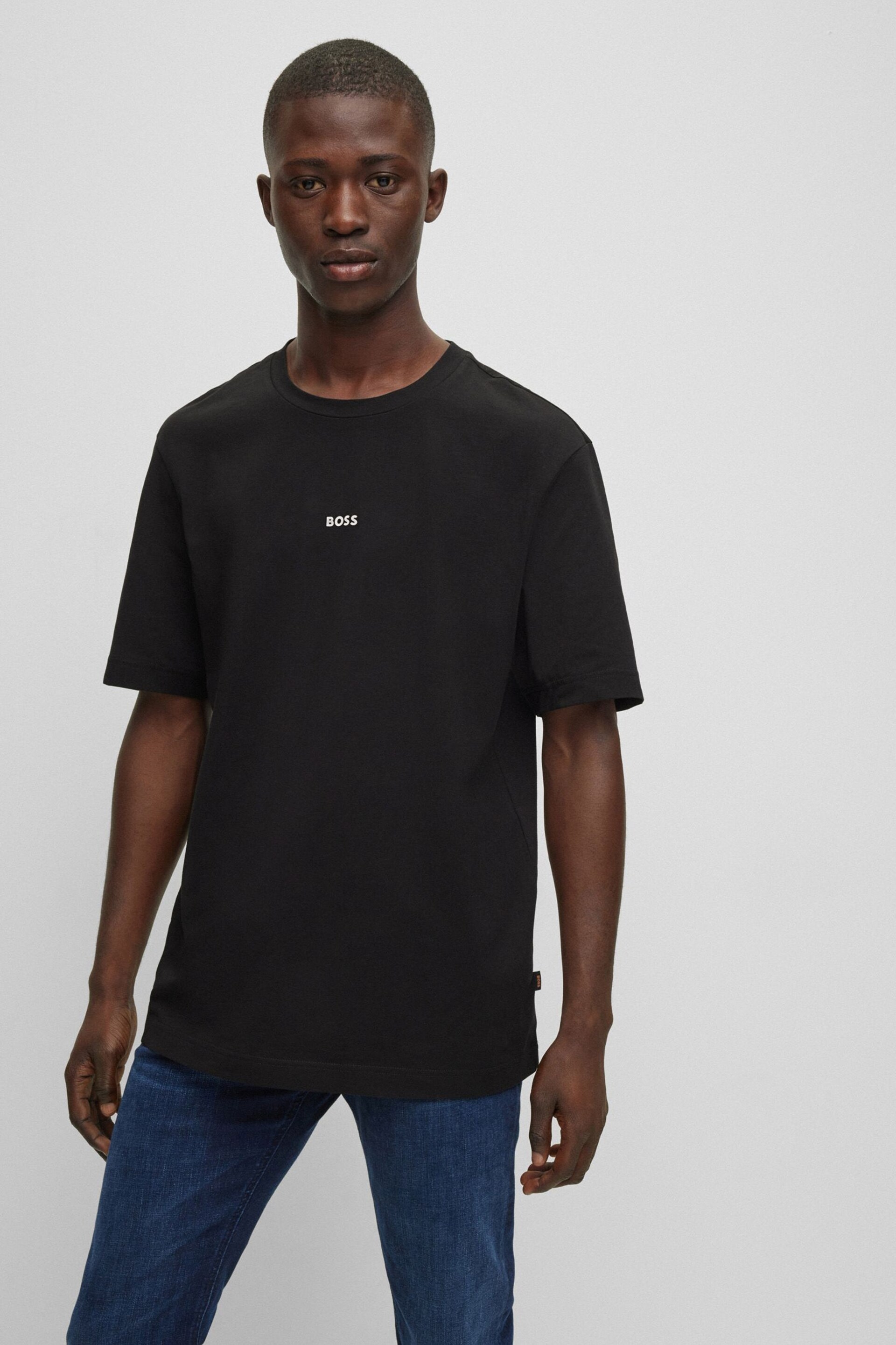 BOSS Black Relaxed Fit Central Logo T-Shirt - Image 1 of 4