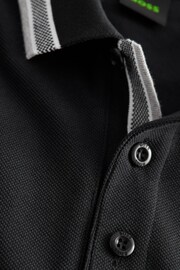 BOSS Black/Grey Tipping Pallas Pima Cotton Polo Shirt - Image 7 of 8