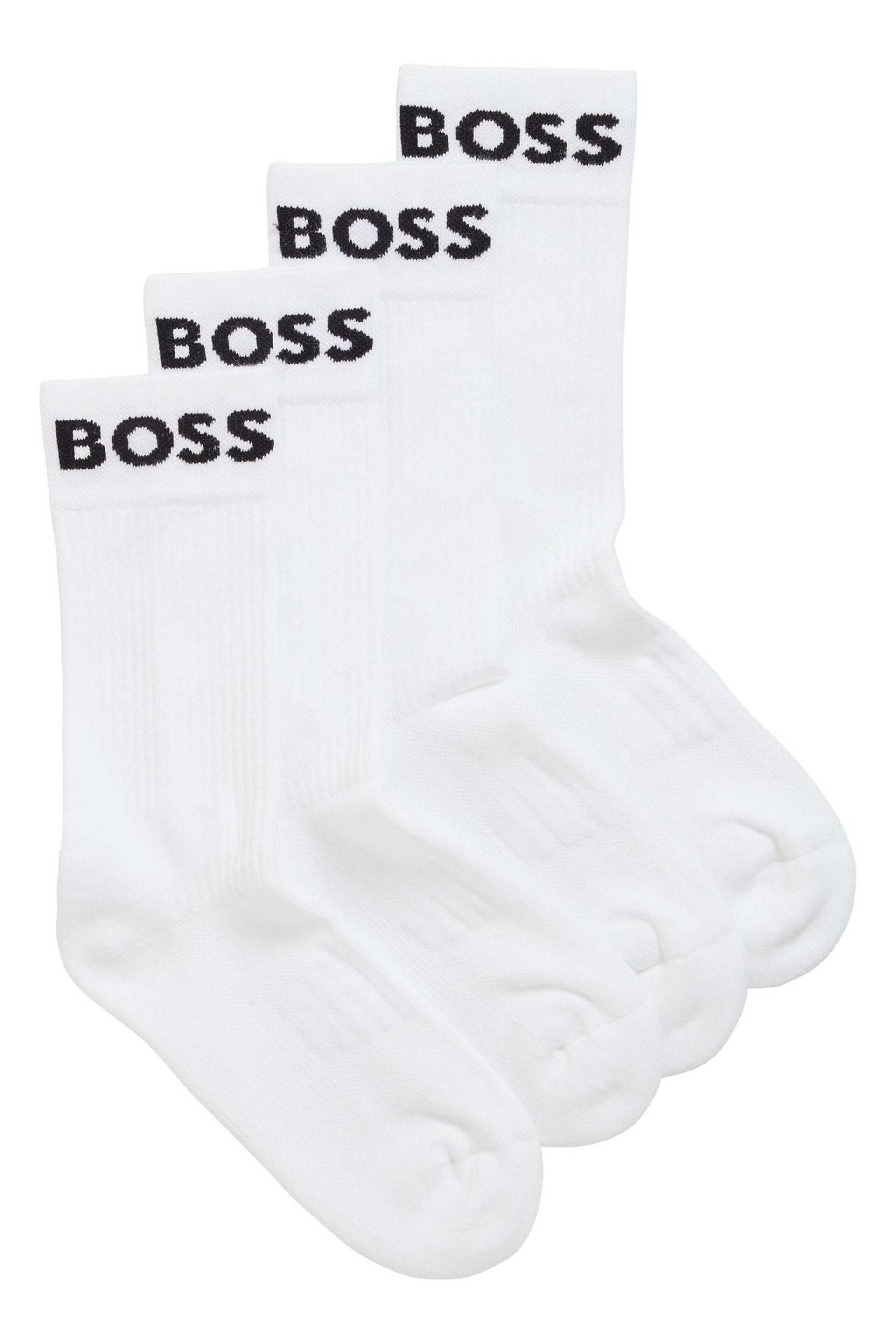 BOSS White Sport Socks 2 Pack - Image 1 of 5