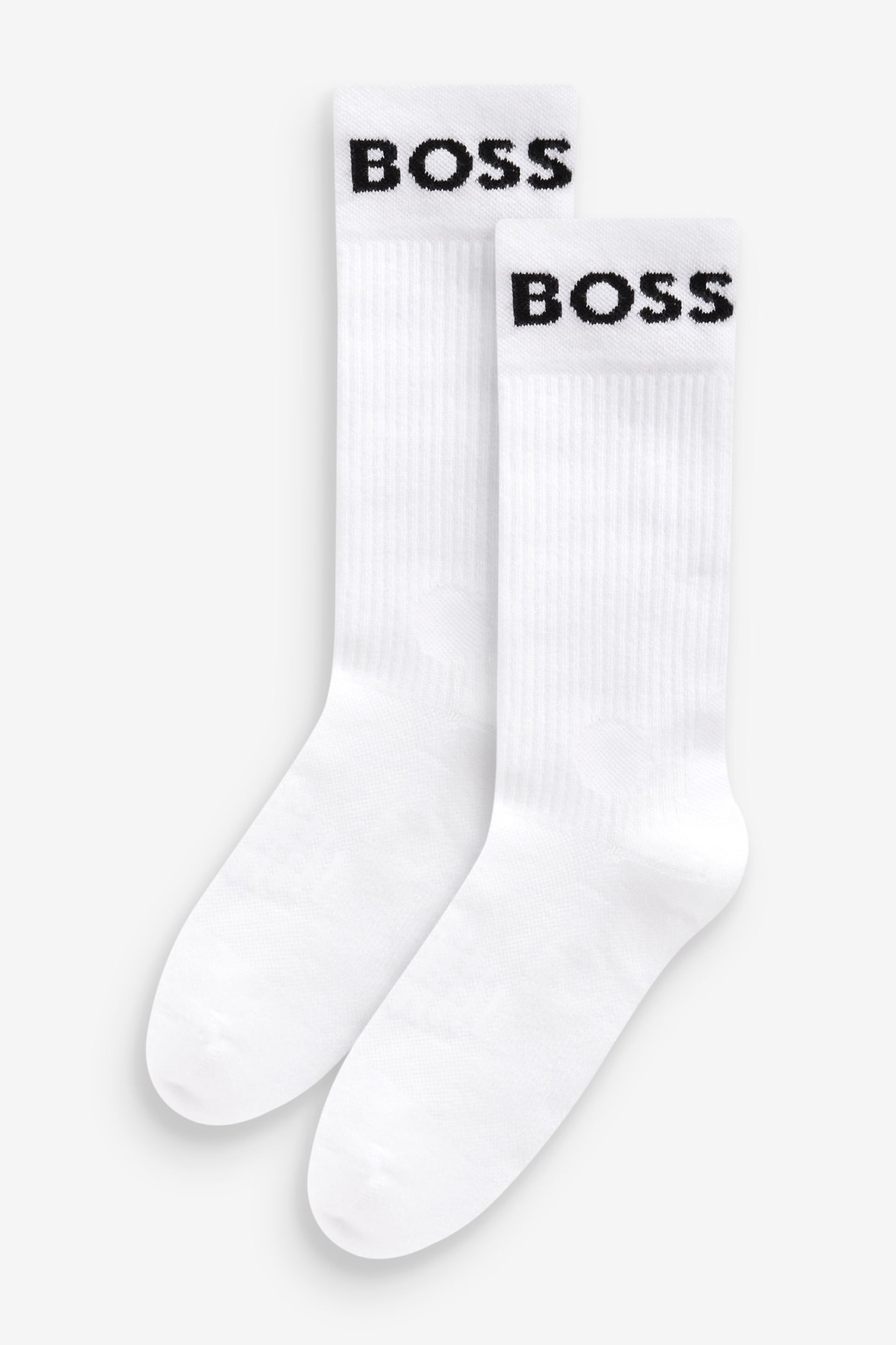 BOSS White Sport Socks 2 Pack - Image 2 of 5