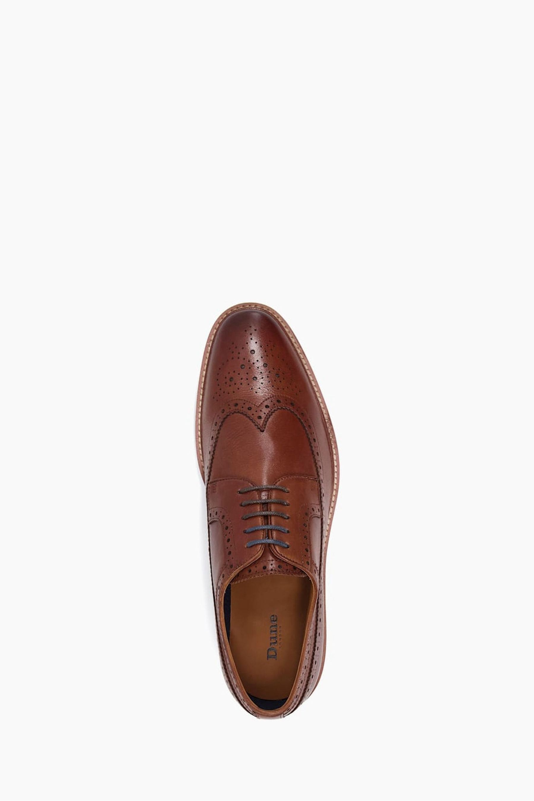 Buy Dune London Tan Brown Superior Leather Wingtip Brogue Shoes from Next Luxembourg