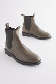 Khaki Green Extra Wide Fit Forever Comfort® Leather Chelsea Boots - Image 1 of 5