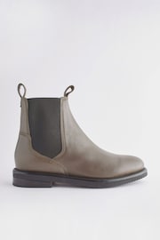 Khaki Green Extra Wide Fit Forever Comfort® Leather Chelsea Boots - Image 2 of 5