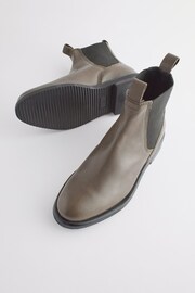 Khaki Green Extra Wide Fit Forever Comfort® Leather Chelsea Boots - Image 3 of 5