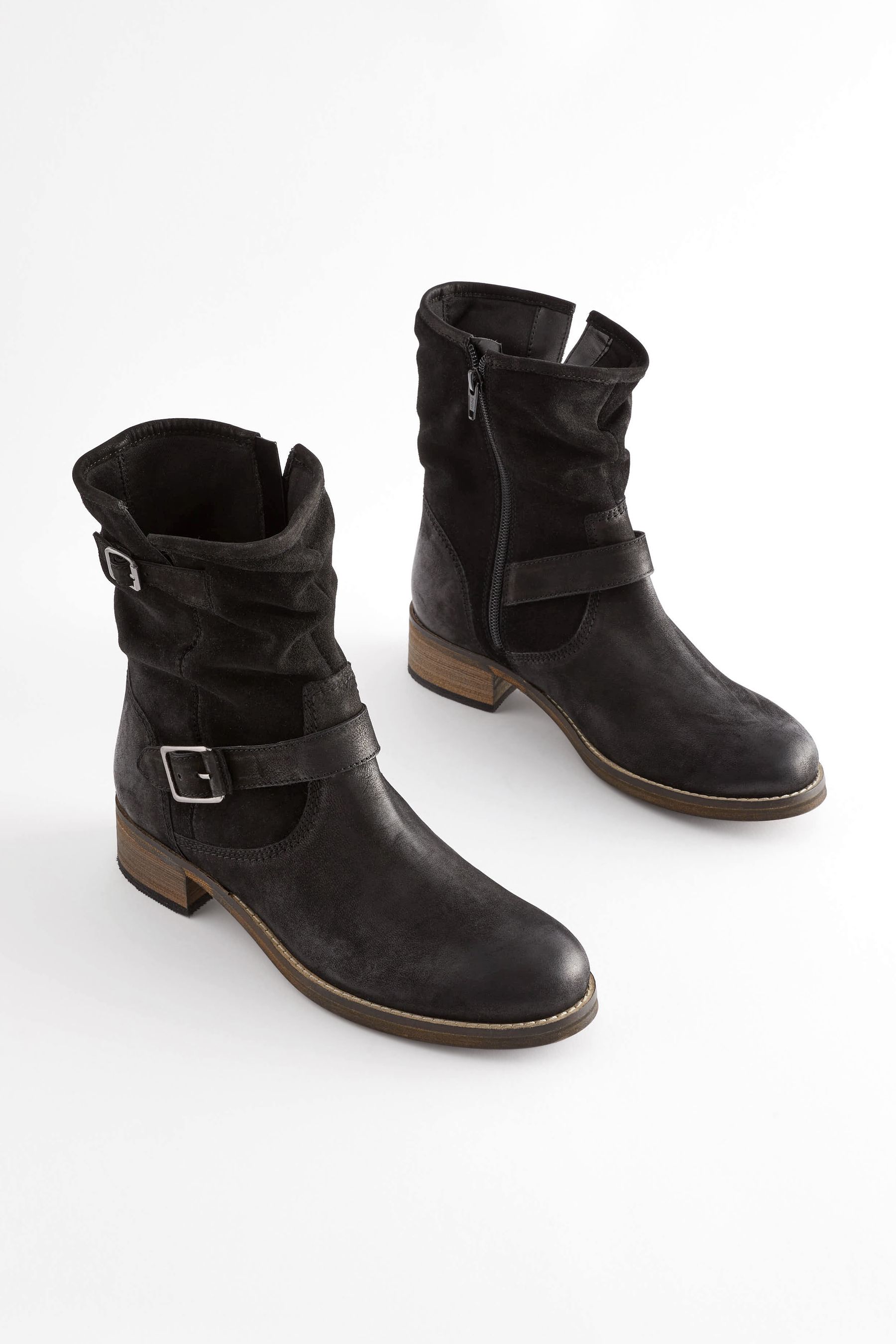 Buy Black Extra Wide Fit Forever Comfort Leather Slouch Ankle Boots from Next South Africa