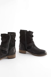 Czarny - Forever Comfort® Leather Slouch Ankle Boots - Image 4 of 7