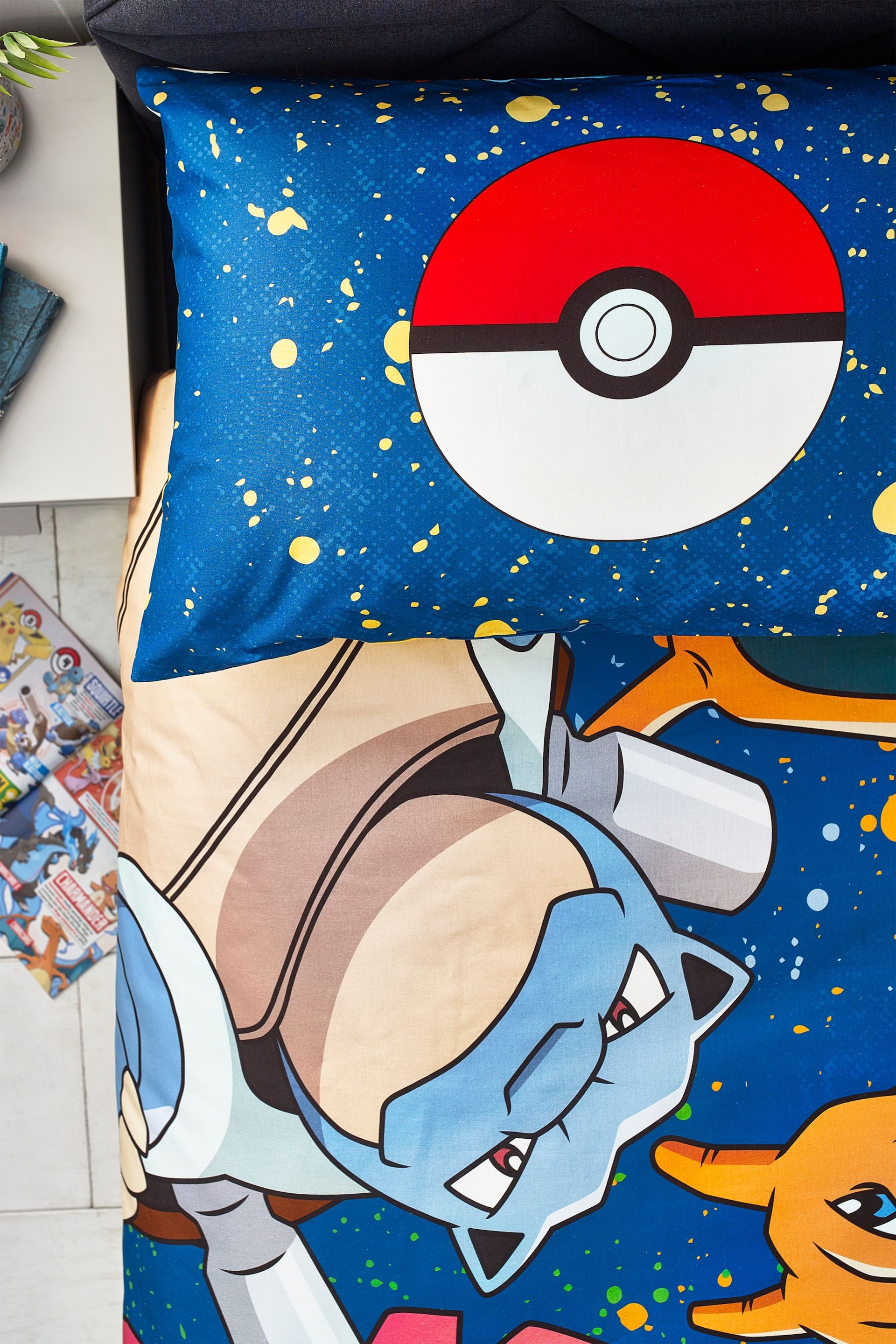 Pokémon Blue Reversible 100% Cotton Duvet Cover And Pillowcase Set - Image 6 of 11