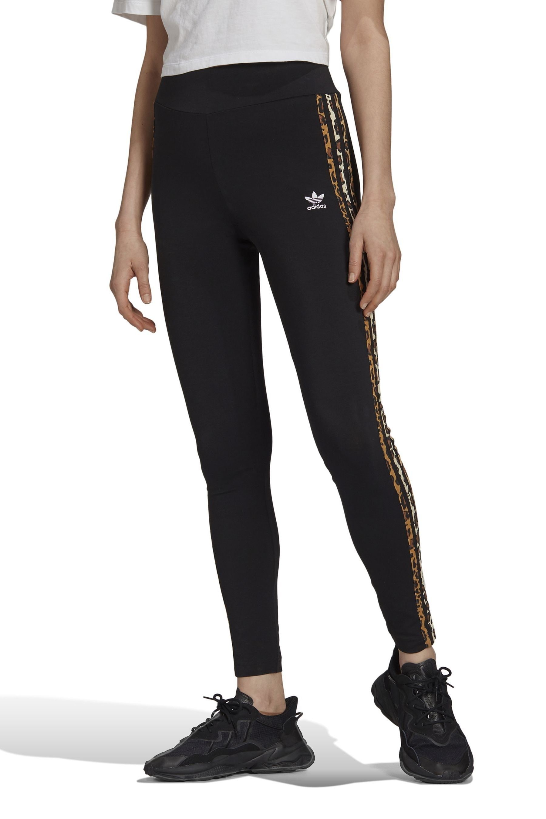 Buy adidas Originals Black Leopard Print 3 Stiripe Leggings from Next Ireland