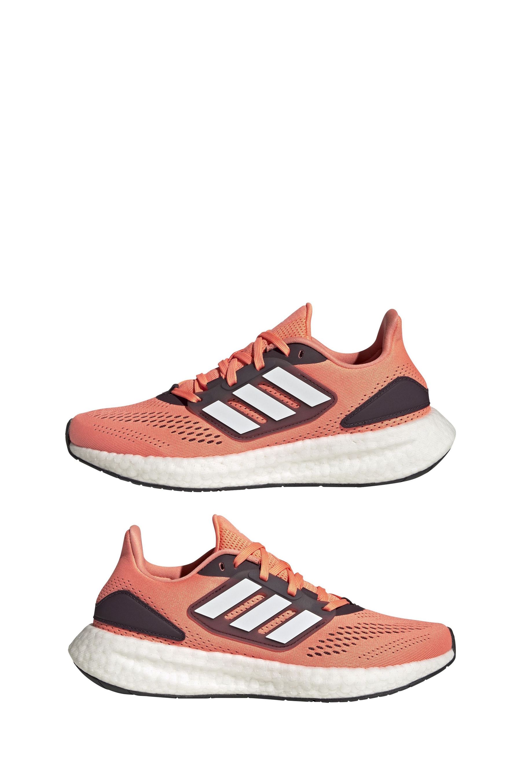 Buy adidas Orange White Pureboost 22 Trainers from Next Luxembourg