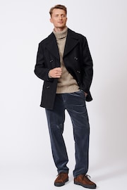 Aubin Blue Saltaire Wool Peacoat - Image 3 of 6