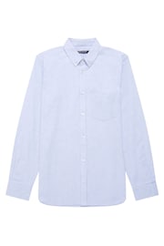 French Connection Blue Oxford Long Sleeve Shirt - Image 4 of 4