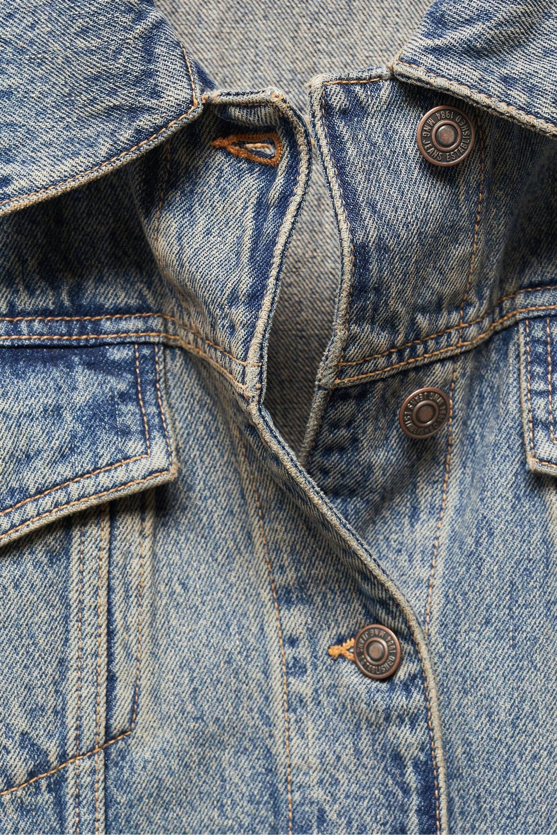 Mango blue jacket clearance
