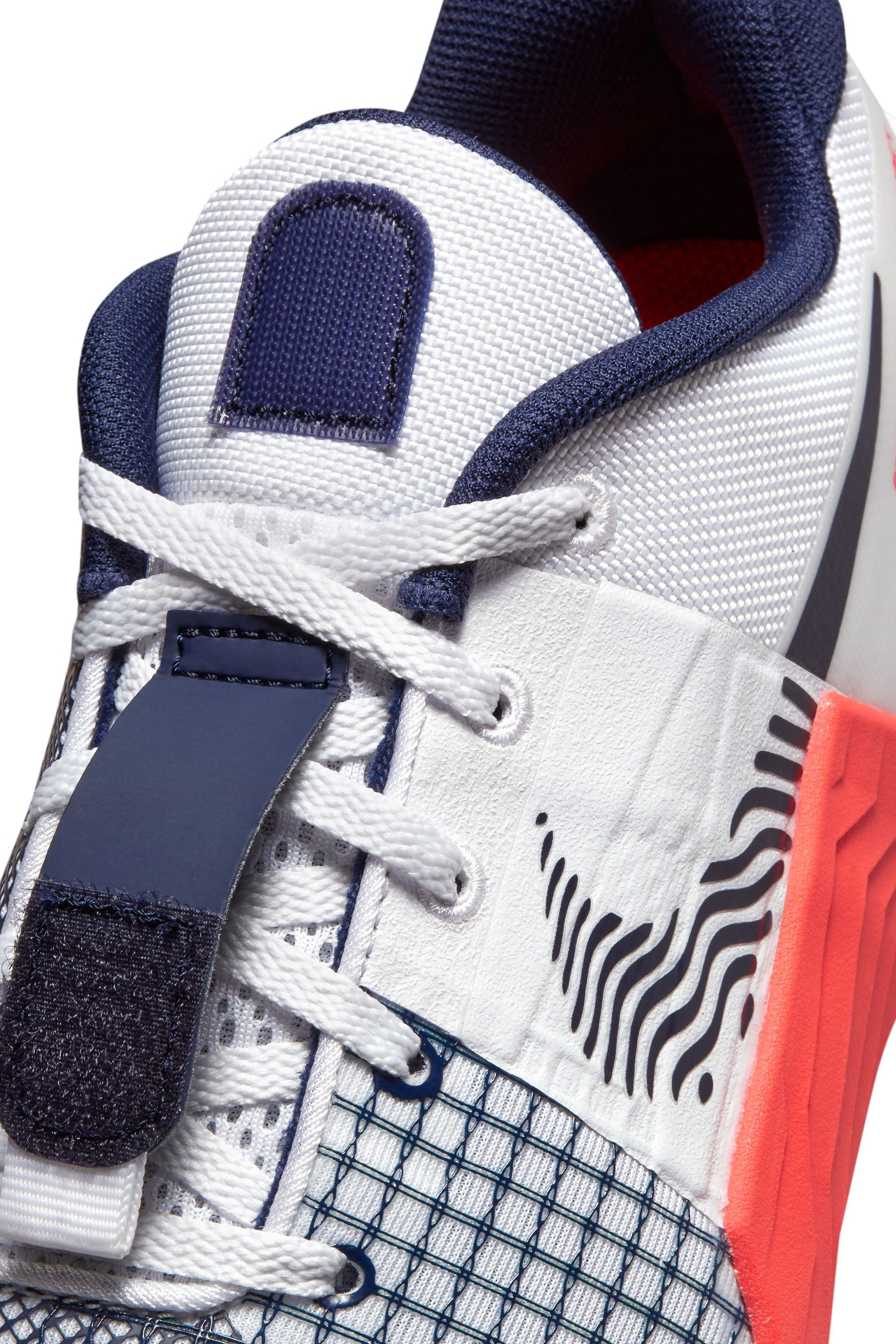 Nike training metcon trainers in white and red on sale