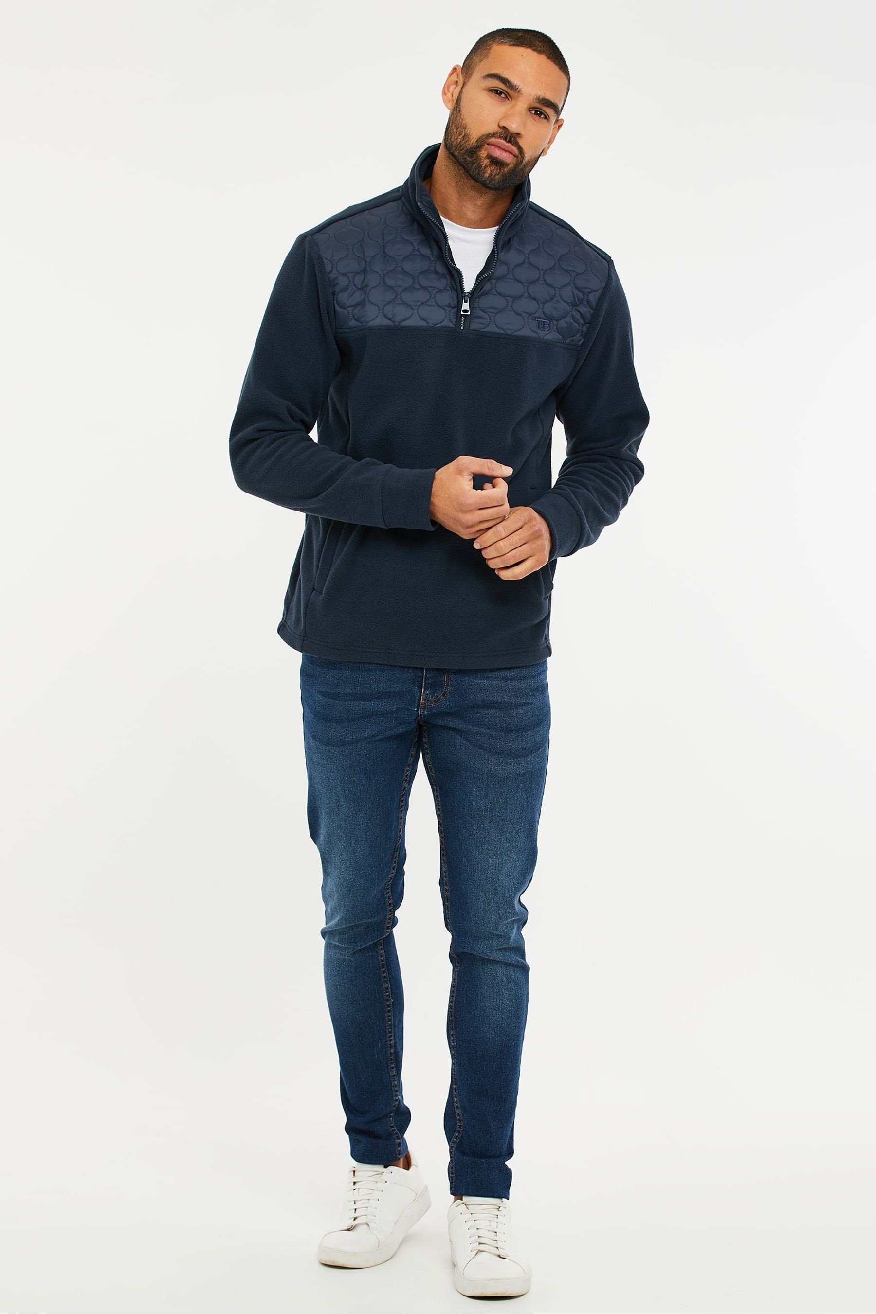 Mens quilted quarter zip best sale