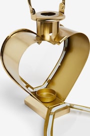 Gold Mini Metal Heart Lantern Candle Holder - Image 3 of 5