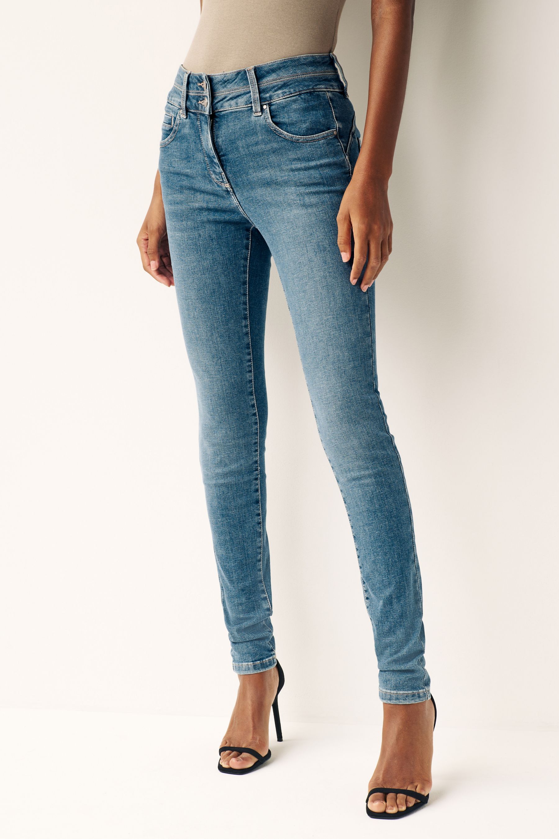 Buy Denim Dark Blue Greencast Lift Slim And Shape Skinny Jeans from Next Luxembourg