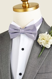 Lilac Purple Textured Silk Bow Tie - Image 1 of 2