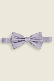 Lilac Purple Textured Silk Bow Tie - Image 2 of 2