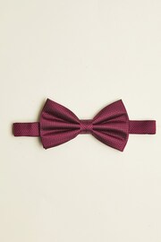 Rose Pink Textured Silk Bow Tie - Image 2 of 2