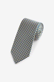 Yellow/Blue Fish Signature Made In Italy Conversational Tie - Image 4 of 4