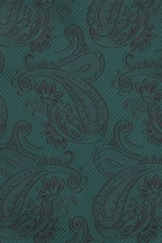 Forest Green Paisley Slim Tie Pocket Square And Lapel Pin Set - Image 5 of 5