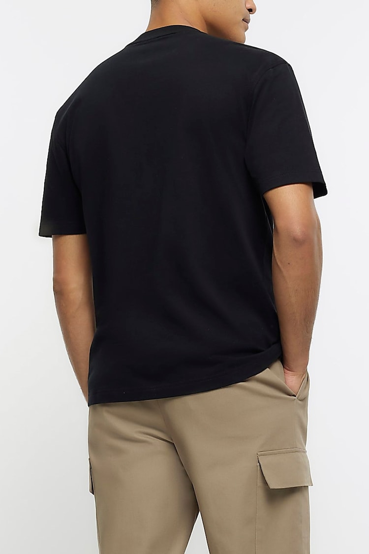 River Island Black Regular Fit 100% Cotton T-Shirt - Image 1 of 1