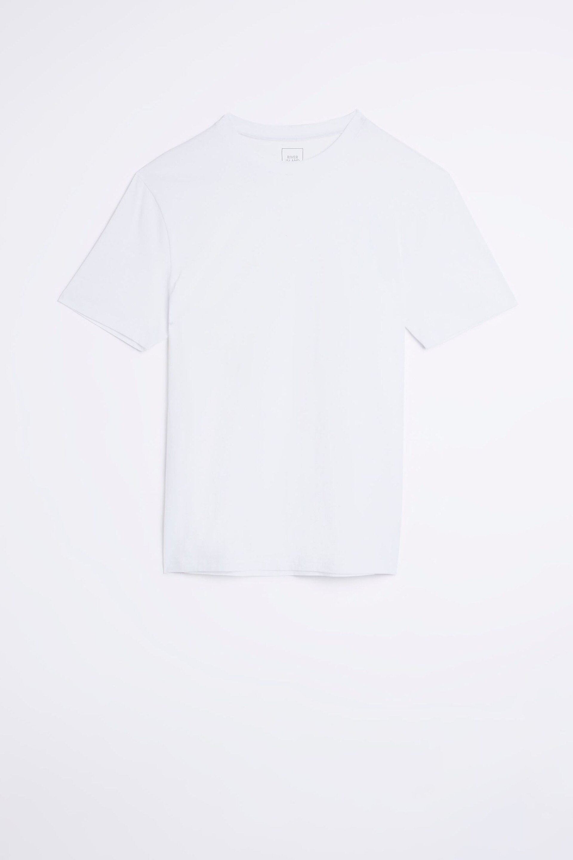 River Island White Muscle Fit T-Shirt - Image 4 of 4