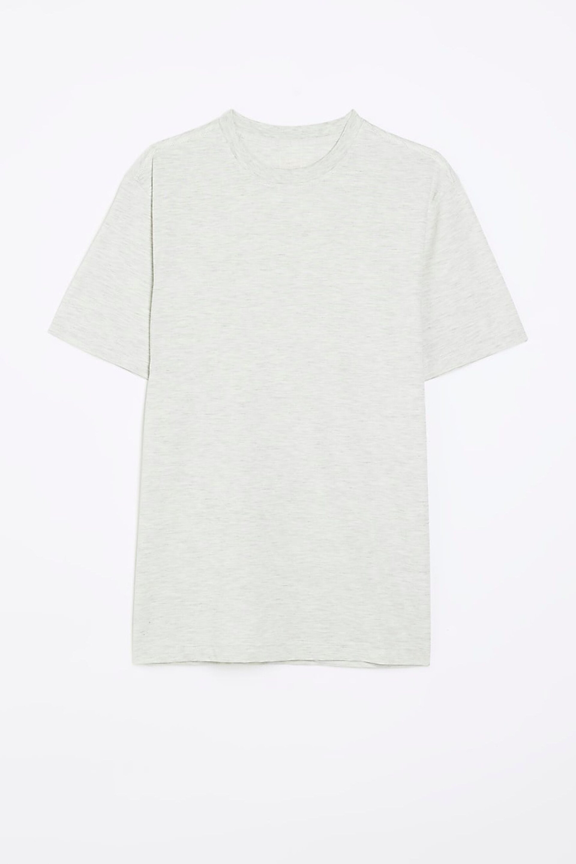 River Island Grey Slim Fit T-Shirt - Image 5 of 6