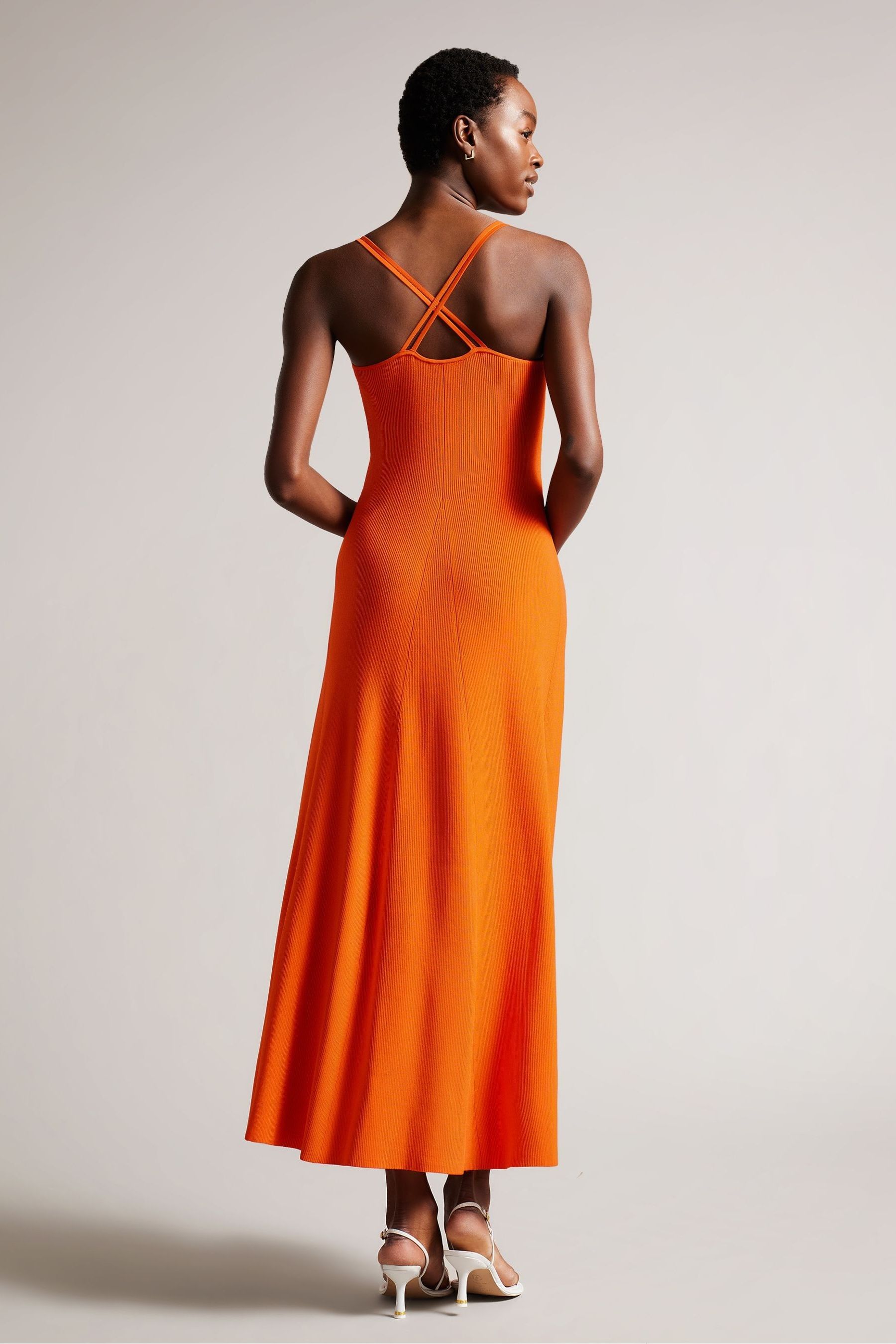 Ted baker orange skater dress new arrivals