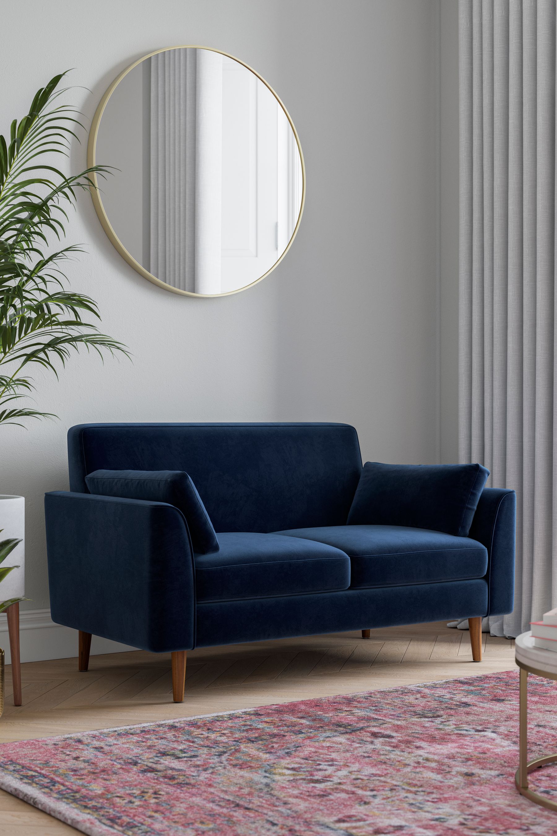 Navy 2 seater sofa outlet