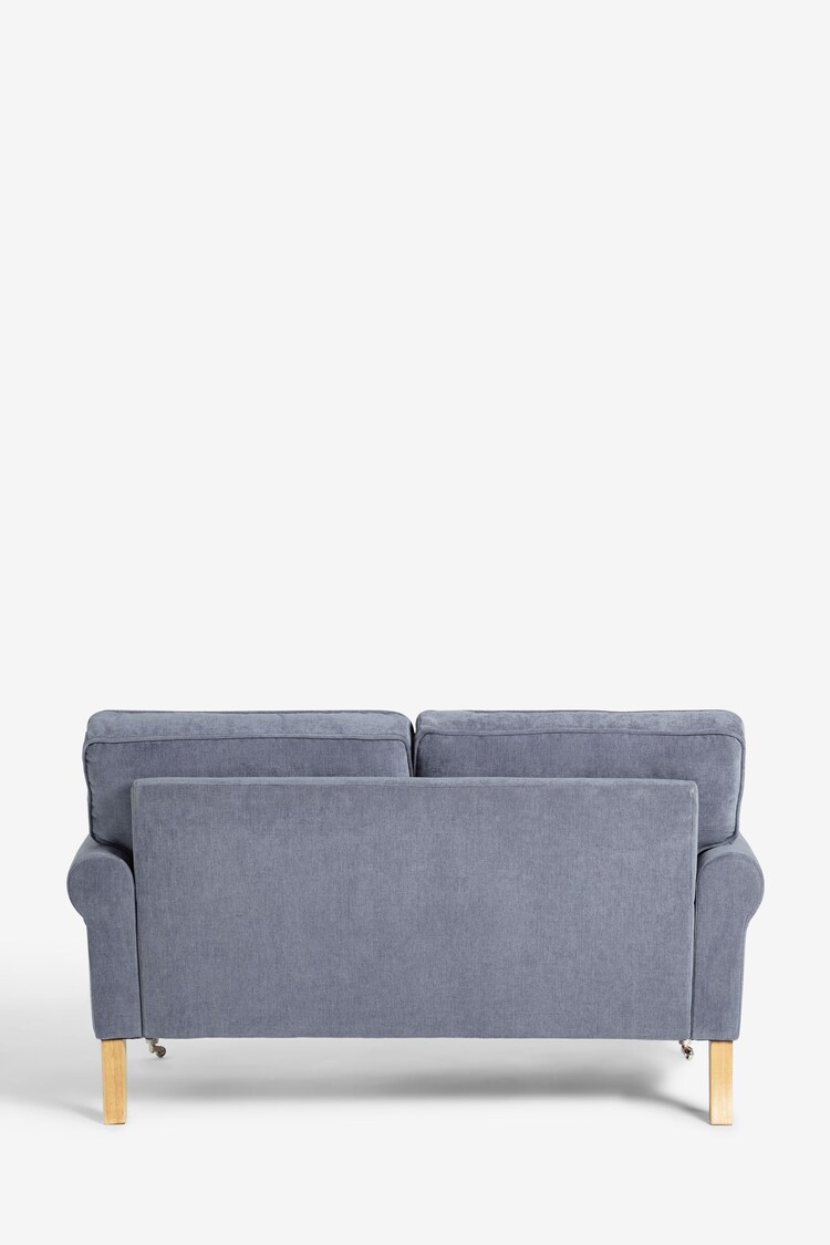 Fine Chenille Granite Blue Delia Compact 2 Seater 'Sofa In A Box' - Image 3 of 7