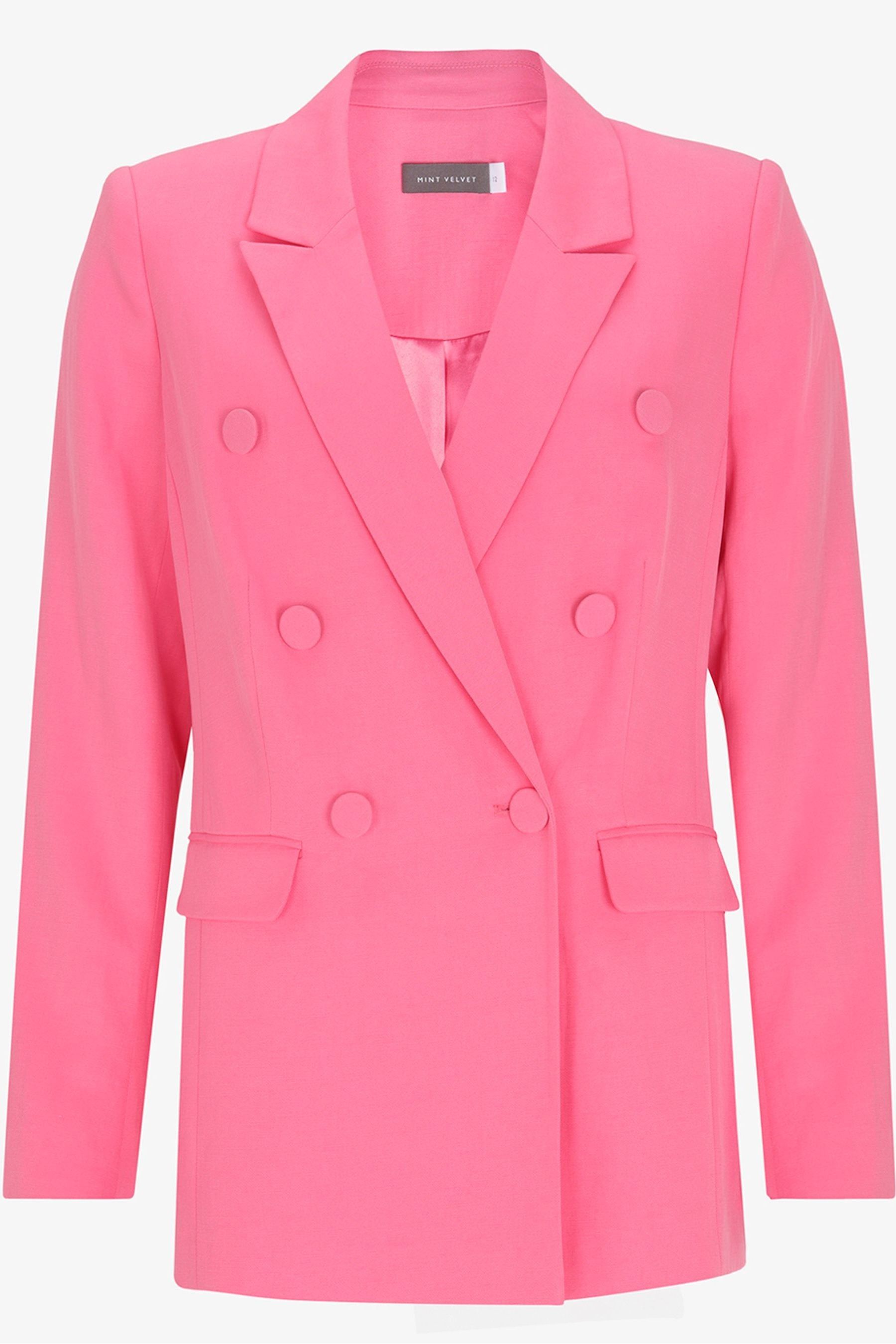 Buy Mint Velvet Pink Double Breasted Blazer from Next Luxembourg