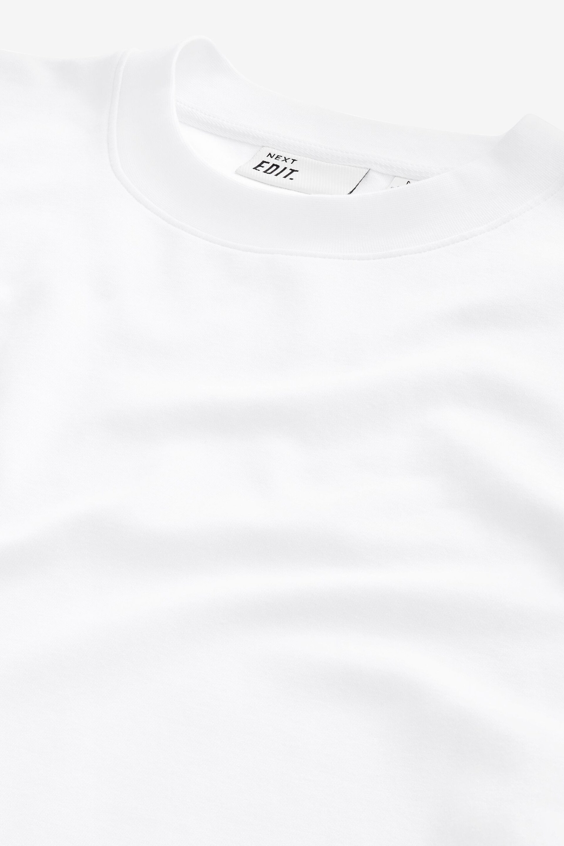 White Relaxed Fit Soft Touch Heavyweight T-Shirt - Image 6 of 7