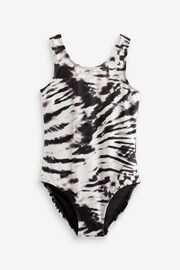 Monochrome Tie Dye Sports Swimsuit (3-16yrs) - Image 4 of 6